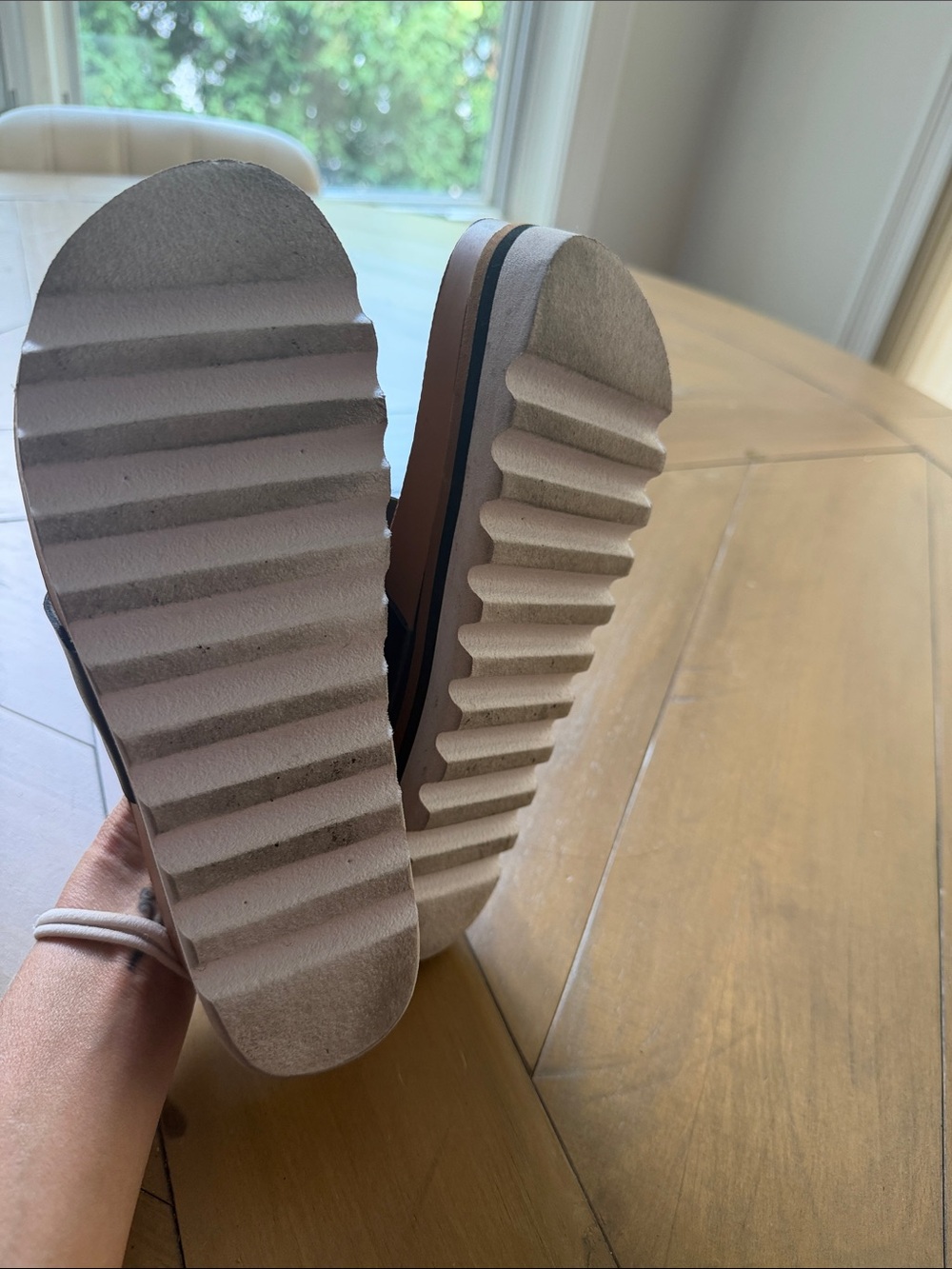 Reef Black Strap Cork Footbed Thong Sandals - Picture 3 of 3